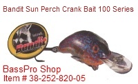 Bandit Sun Perch Crank Bait 100 Series - Item # 38-252-820-05 Order Here